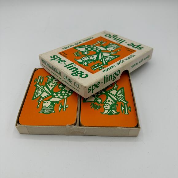 Vintage Card Game Spe-Lingo Rummy with Words Spelingo 1964 A F Blake - Picture 2 of 9
